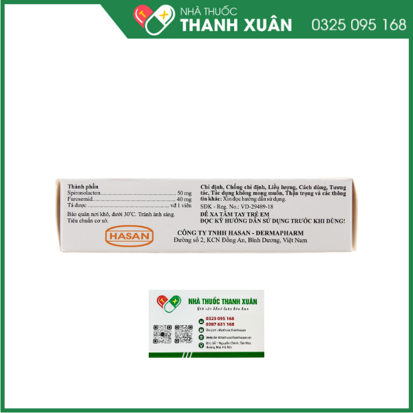 Spinolac Fort thuốc lợi tiểu trị tăng huyết áp, suy tim